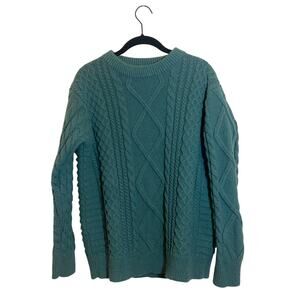 Aelfric Eden Green Cable Knit Sweater